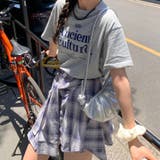 腰巻きシャツ風チェック柄パンツ 韓国ファッションオフィスカジュアル 夏服 | Sibra | 詳細画像13