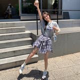 腰巻きシャツ風チェック柄パンツ 韓国ファッションオフィスカジュアル 夏服 | Sibra | 詳細画像20