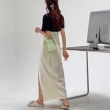 スリットポンチタイトスカート 韓国ファッション ハイウエスト | Sibra | 詳細画像3 