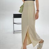 スリットポンチタイトスカート 韓国ファッション ハイウエスト | Sibra | 詳細画像4 