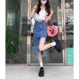 デザインデニムスカート 韓国ファッション 夏服 | Sibra | 詳細画像8