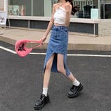 デザインデニムスカート 韓国ファッション 夏服 | Sibra | 詳細画像3