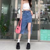デザインデニムスカート 韓国ファッション 夏服 | Sibra | 詳細画像4