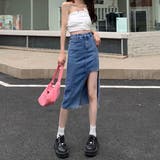 デザインデニムスカート 韓国ファッション 夏服 | Sibra | 詳細画像6