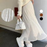 ベルベットメッシュプリーツスカート 韓国ファッション 韓国 | Sibra | 詳細画像1