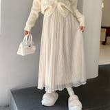 ベルベットメッシュプリーツスカート 韓国ファッション 韓国 | Sibra | 詳細画像10