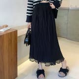 ベルベットメッシュプリーツスカート 韓国ファッション 韓国 | Sibra | 詳細画像13