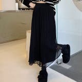 ベルベットメッシュプリーツスカート 韓国ファッション 韓国 | Sibra | 詳細画像16