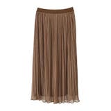 ブラウン | ベルベットメッシュプリーツスカート 韓国ファッション 韓国 | Sibra