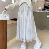 ベルベットメッシュプリーツスカート 韓国ファッション 韓国 | Sibra | 詳細画像3