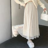 ベルベットメッシュプリーツスカート 韓国ファッション 韓国 | Sibra | 詳細画像9