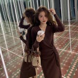 モカ | ニットワンピース 韓国ファッション バレンタイン | Sibra