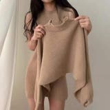 着ているだけでこなれ感が出る。2点セット ニットショート丈トップス+ | Sibra | 詳細画像9