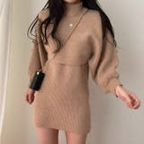 着ているだけでこなれ感が出る。2点セット ニットショート丈トップス+ | Sibra | 詳細画像11