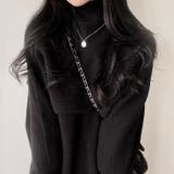 着ているだけでこなれ感が出る。2点セット ニットショート丈トップス+ | Sibra | 詳細画像13