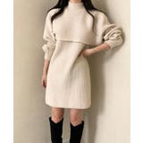 着ているだけでこなれ感が出る。2点セット ニットショート丈トップス+ | Sibra | 詳細画像17