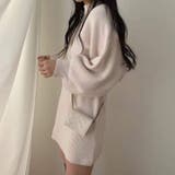 着ているだけでこなれ感が出る。2点セット ニットショート丈トップス+ | Sibra | 詳細画像3