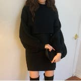 着ているだけでこなれ感が出る。2点セット ニットショート丈トップス+ | Sibra | 詳細画像23