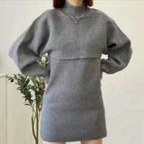 グレ- | 着ているだけでこなれ感が出る。2点セット ニットショート丈トップス+ | Sibra