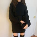 着ているだけでこなれ感が出る。2点セット ニットショート丈トップス+ | Sibra | 詳細画像33