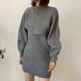 着ているだけでこなれ感が出る。2点セット ニットショート丈トップス+ | Sibra | 詳細画像5