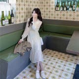 クリーム | ♡1枚あればコーデに迷わない、リラックスフラワーズワンピース 春 夏服 | Sibra