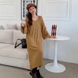 キャメル | ニットワンピース 韓国ファッション 秋冬 | Sibra