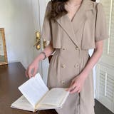 ベージュ | ワンピース 前開き 韓国ファッション | Sibra