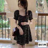 小花柄シフォンワンピース 韓国ファッション パーティードレス | Sibra | 詳細画像16