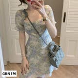 小花柄シフォンワンピース 韓国ファッション パーティードレス | Sibra | 詳細画像13