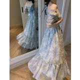 小花柄シフォンワンピース 韓国ファッション パーティードレス | Sibra | 詳細画像6