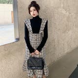 ブラック | 上品な雰囲気を演出する、マーメイドジャンスカ 韓国ファッション フェミニン | Sibra