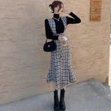 上品な雰囲気を演出する、マーメイドジャンスカ 韓国ファッション フェミニン | Sibra | 詳細画像3 