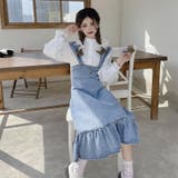 さらりと旬顔。デニムマーメイドジャンスカ 春 韓国ファッション | Sibra | 詳細画像5