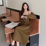 ボレロ付きバックシャーリングキャミワンピース2点セット 春 韓国ファッション | Sibra | 詳細画像18