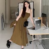 ボレロ付きバックシャーリングキャミワンピース2点セット 春 韓国ファッション | Sibra | 詳細画像22