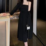 ボレロ付きバックシャーリングキャミワンピース2点セット 春 韓国ファッション | Sibra | 詳細画像6
