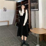 クラッシュベルベットキャミワンピース 体型カバー 韓国ファッション | Sibra | 詳細画像9