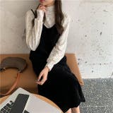 クラッシュベルベットキャミワンピース 体型カバー 韓国ファッション | Sibra | 詳細画像2