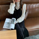 クラッシュベルベットキャミワンピース 体型カバー 韓国ファッション | Sibra | 詳細画像7