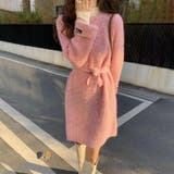 ピンク | ニットワンピースセクシー 夏服 韓国ファッション | Sibra