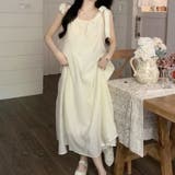 アイボリー | 肩リボンキャミワンピース セクシー 夏服 | Sibra