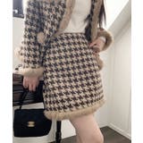 セットアップ 千鳥格子柄ツイートジャケット+千鳥格子柄ツイートスカート クリスマス | Sibra | 詳細画像10