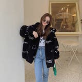 暖かふわもこエコファーブルゾン 韓国ファッション ブラック | Sibra | 詳細画像2 