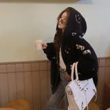 暖かふわもこエコファーブルゾン 韓国ファッション ブラック | Sibra | 詳細画像17 