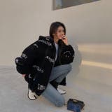 暖かふわもこエコファーブルゾン 韓国ファッション ブラック | Sibra | 詳細画像19 