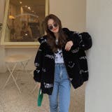 暖かふわもこエコファーブルゾン 韓国ファッション ブラック | Sibra | 詳細画像5 
