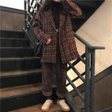 チェック柄コート 韓国ファッション ミドル | Sibra | 詳細画像12