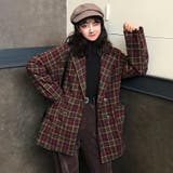 チェック柄コート 韓国ファッション ミドル | Sibra | 詳細画像16