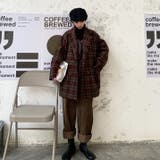 チェック柄コート 韓国ファッション ミドル | Sibra | 詳細画像3